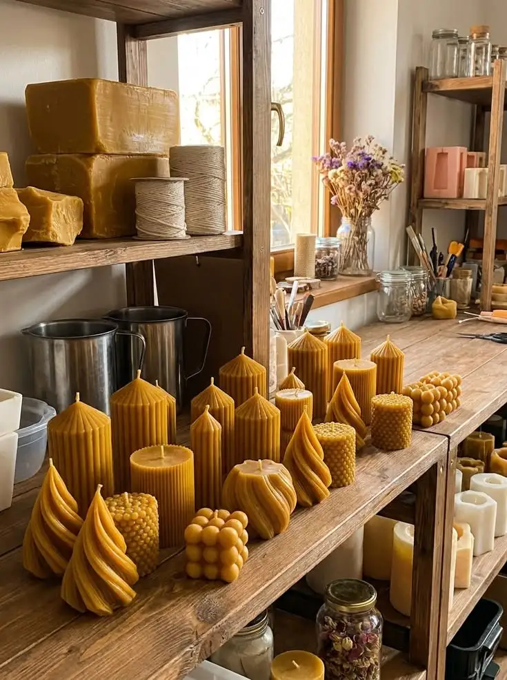 Atelier de bougies artisanales, artisan